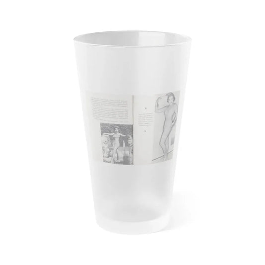 Terry Moore #461 - 66 PHOTOGRAPHS OF Terry MOORE U.K. Pocket Mag. Pages 52 & 53 (Vintage Female Icon) Frosted Pint Glass 16oz 16oz Frosted - Go Mug Yourself