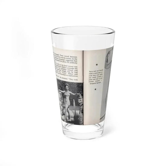 Terry Moore #461 - 66 PHOTOGRAPHS OF Terry MOORE U.K. Pocket Mag. Pages 52 & 53 (Vintage Female Icon) Pint Glass 16oz 16oz - Go Mug Yourself