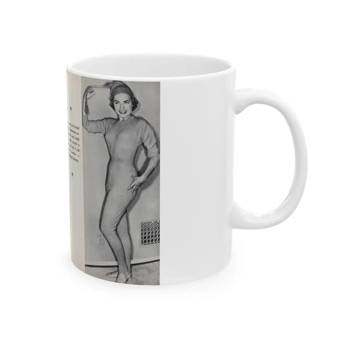 Terry Moore #461 - 66 PHOTOGRAPHS OF Terry MOORE U.K. Pocket Mag. Pages 52 & 53 (Vintage Female Icon) White Coffee Mug - Go Mug Yourself