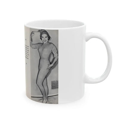 Terry Moore #461 - 66 PHOTOGRAPHS OF Terry MOORE U.K. Pocket Mag. Pages 52 & 53 (Vintage Female Icon) White Coffee Mug - Go Mug Yourself