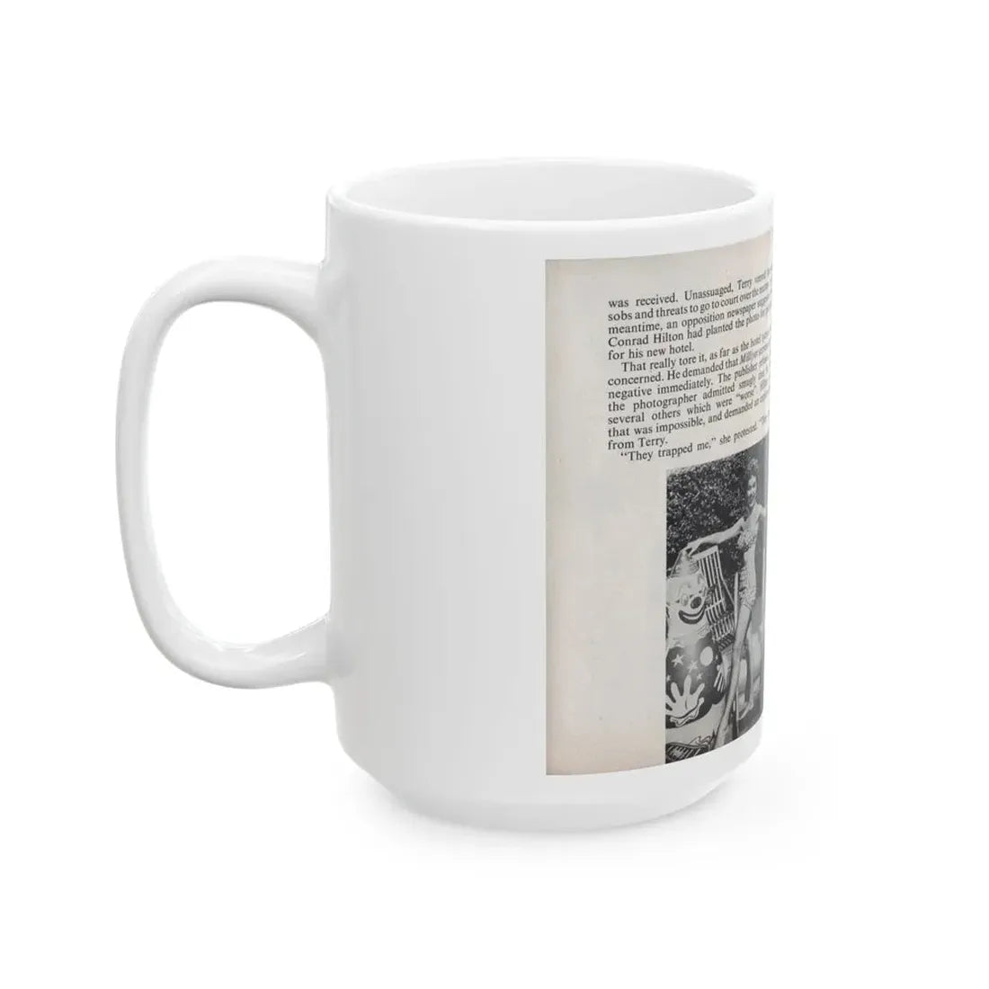 Terry Moore #461 - 66 PHOTOGRAPHS OF Terry MOORE U.K. Pocket Mag. Pages 52 & 53 (Vintage Female Icon) White Coffee Mug - Go Mug Yourself