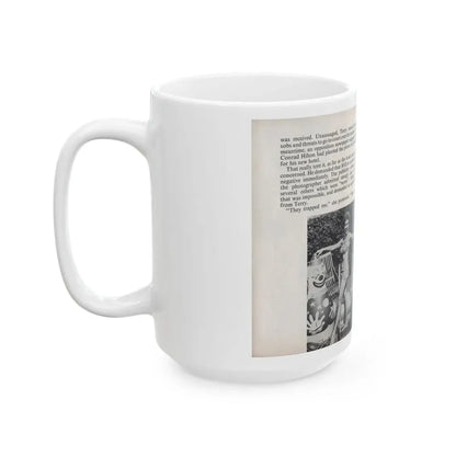 Terry Moore #461 - 66 PHOTOGRAPHS OF Terry MOORE U.K. Pocket Mag. Pages 52 & 53 (Vintage Female Icon) White Coffee Mug - Go Mug Yourself