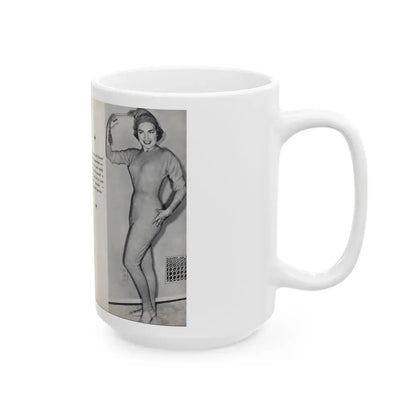 Terry Moore #461 - 66 PHOTOGRAPHS OF Terry MOORE U.K. Pocket Mag. Pages 52 & 53 (Vintage Female Icon) White Coffee Mug - Go Mug Yourself