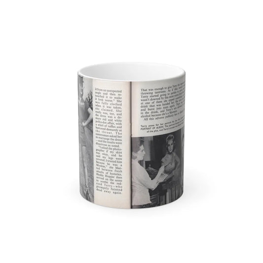 Terry Moore #462 - 66 PHOTOGRAPHS OF Terry MOORE U.K. Pocket Mag. Pages 54 & 55 (Vintage Female Icons) Color Changing Mug 11oz-11oz-Go Mug Yourself