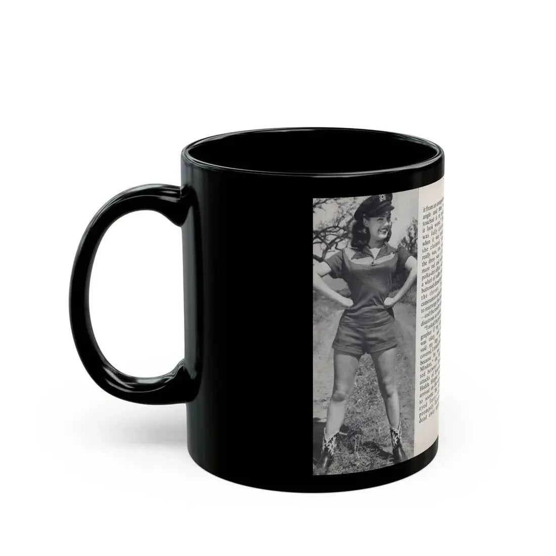 Terry Moore #462 - 66 PHOTOGRAPHS OF Terry MOORE U.K. Pocket Mag. Pages 54 & 55 (Vintage Female Icon) Black Coffee Mug - Go Mug Yourself