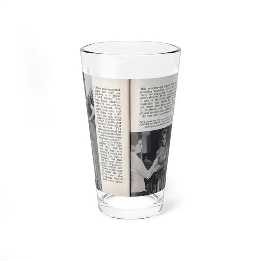 Terry Moore #462 - 66 PHOTOGRAPHS OF Terry MOORE U.K. Pocket Mag. Pages 54 & 55 (Vintage Female Icon) Pint Glass 16oz 16oz - Go Mug Yourself
