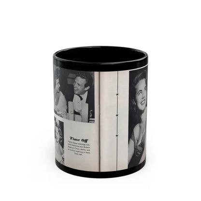 Terry Moore #463 - 66 PHOTOGRAPHS OF Terry MOORE U.K. Pocket Mag. Pages 56 & 57 (Vintage Female Icon) Black Coffee Mug 11oz - Go Mug Yourself