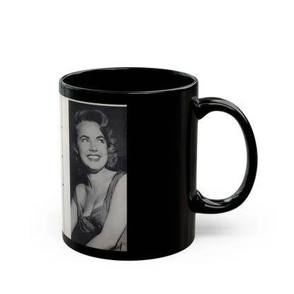 Terry Moore #463 - 66 PHOTOGRAPHS OF Terry MOORE U.K. Pocket Mag. Pages 56 & 57 (Vintage Female Icon) Black Coffee Mug - Go Mug Yourself