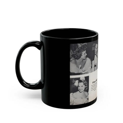 Terry Moore #463 - 66 PHOTOGRAPHS OF Terry MOORE U.K. Pocket Mag. Pages 56 & 57 (Vintage Female Icon) Black Coffee Mug - Go Mug Yourself