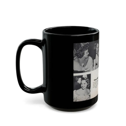 Terry Moore #463 - 66 PHOTOGRAPHS OF Terry MOORE U.K. Pocket Mag. Pages 56 & 57 (Vintage Female Icon) Black Coffee Mug - Go Mug Yourself