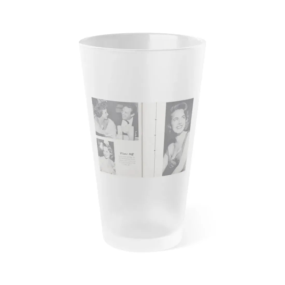 Terry Moore #463 - 66 PHOTOGRAPHS OF Terry MOORE U.K. Pocket Mag. Pages 56 & 57 (Vintage Female Icon) Frosted Pint Glass 16oz 16oz Frosted - Go Mug Yourself