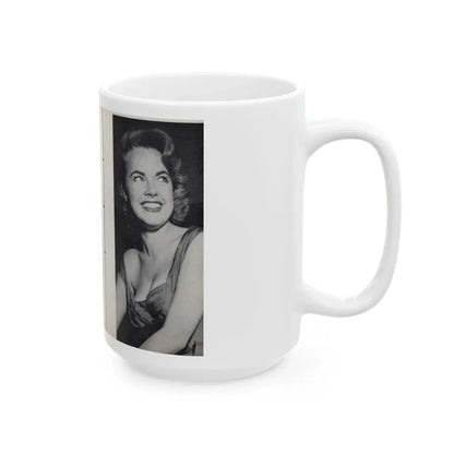 Terry Moore #463 - 66 PHOTOGRAPHS OF Terry MOORE U.K. Pocket Mag. Pages 56 & 57 (Vintage Female Icon) White Coffee Mug - Go Mug Yourself