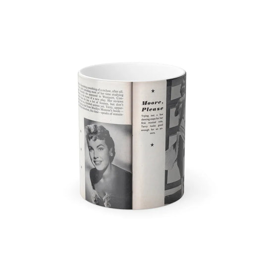 Terry Moore #464 - 66 PHOTOGRAPHS OF Terry MOORE U.K. Pocket Mag. Pages 58 & 59 (Vintage Female Icons) Color Changing Mug 11oz-11oz-Go Mug Yourself