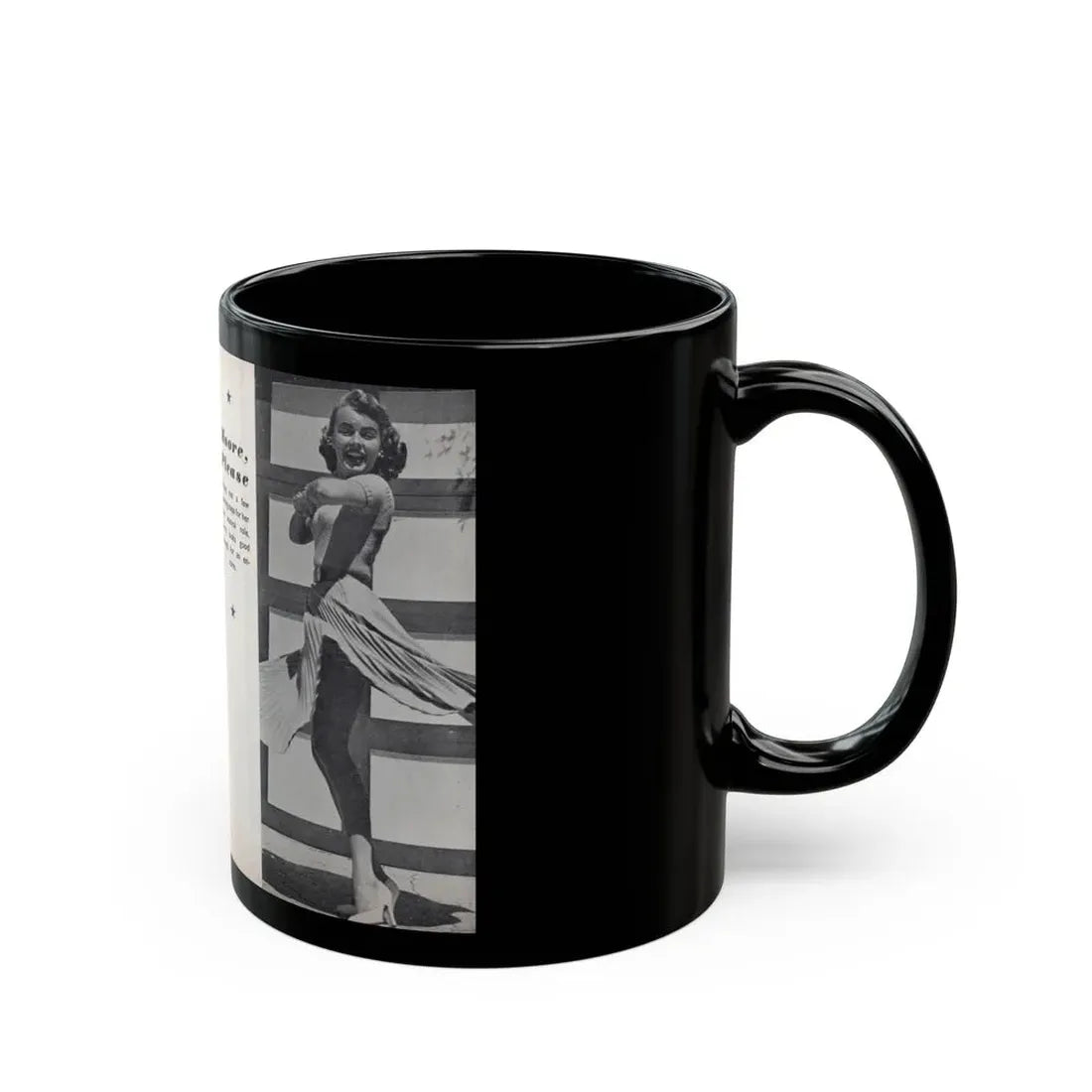 Terry Moore #464 - 66 PHOTOGRAPHS OF Terry MOORE U.K. Pocket Mag. Pages 58 & 59 (Vintage Female Icon) Black Coffee Mug - Go Mug Yourself