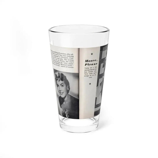 Terry Moore #464 - 66 PHOTOGRAPHS OF Terry MOORE U.K. Pocket Mag. Pages 58 & 59 (Vintage Female Icon) Pint Glass 16oz 16oz - Go Mug Yourself