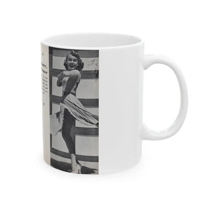 Terry Moore #464 - 66 PHOTOGRAPHS OF Terry MOORE U.K. Pocket Mag. Pages 58 & 59 (Vintage Female Icon) White Coffee Mug - Go Mug Yourself