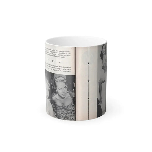 Terry Moore #465 - 66 PHOTOGRAPHS OF Terry MOORE U.K. Pocket Mag. Pages 60 & 61 (Vintage Female Icon) Color Changing Mug 11oz Default Title 11oz - Go Mug Yourself
