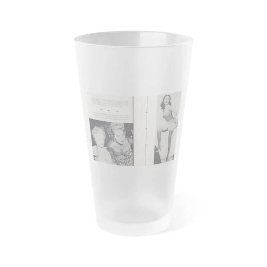 Terry Moore #465 - 66 PHOTOGRAPHS OF Terry MOORE U.K. Pocket Mag. Pages 60 & 61 (Vintage Female Icon) Frosted Pint Glass 16oz 16oz Frosted - Go Mug Yourself