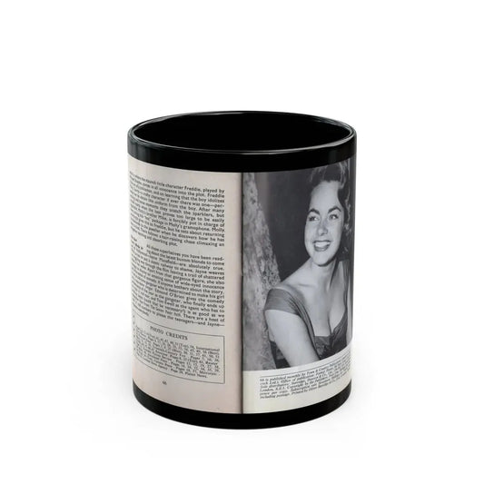 Terry Moore #467 - 66 PHOTOGRAPHS OF Terry MOORE U.K. Pocket Mag. Inside Back Cover Page 66 (Vintage Female Icon) Black Coffee Mug 11oz - Go Mug Yourself