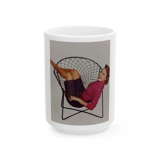Terry Moore #485 (Vintage Female Icon) White Coffee Mug 15oz - Go Mug Yourself