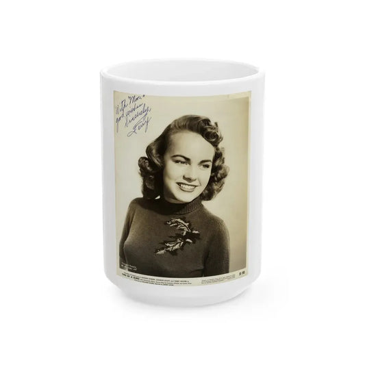 Terry Moore #487 (Vintage Female Icon) White Coffee Mug 15oz - Go Mug Yourself