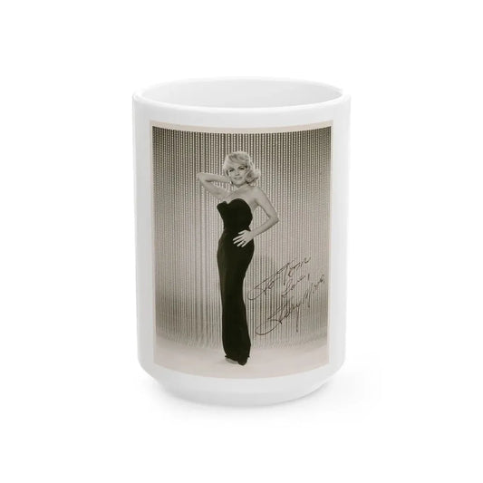 Terry Moore #488 (Vintage Female Icon) White Coffee Mug 15oz - Go Mug Yourself