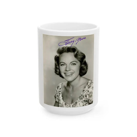 Terry Moore #500 (Vintage Female Icon) White Coffee Mug 15oz - Go Mug Yourself
