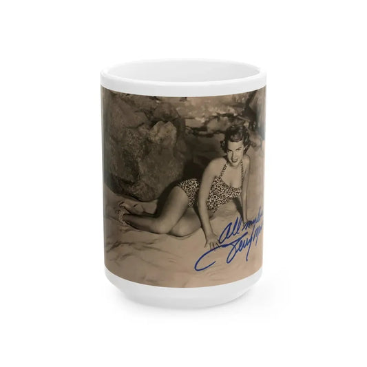 Terry Moore #501 (Vintage Female Icon) White Coffee Mug 15oz - Go Mug Yourself