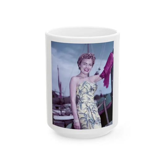 Terry Moore #509 (Vintage Female Icon) White Coffee Mug 15oz - Go Mug Yourself