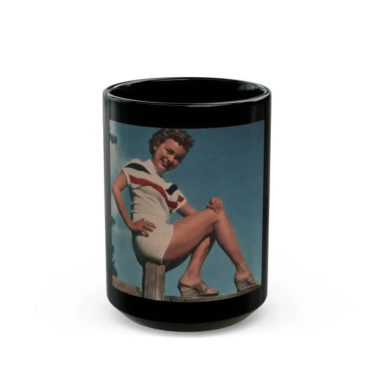 Terry Moore #515 - 4x4 Magazine Page Photo Clipping (Vintage Female Icon) Black Coffee Mug 15oz - Go Mug Yourself