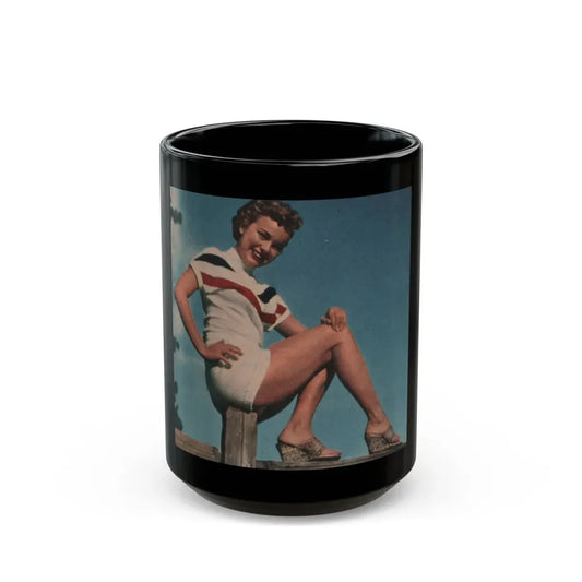 Terry Moore #515 - 4x4 Magazine Page Photo Clipping (Vintage Female Icon) Black Coffee Mug 15oz - Go Mug Yourself