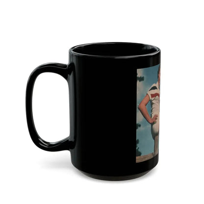 Terry Moore #515 - 4x4 Magazine Page Photo Clipping (Vintage Female Icon) Black Coffee Mug - Go Mug Yourself