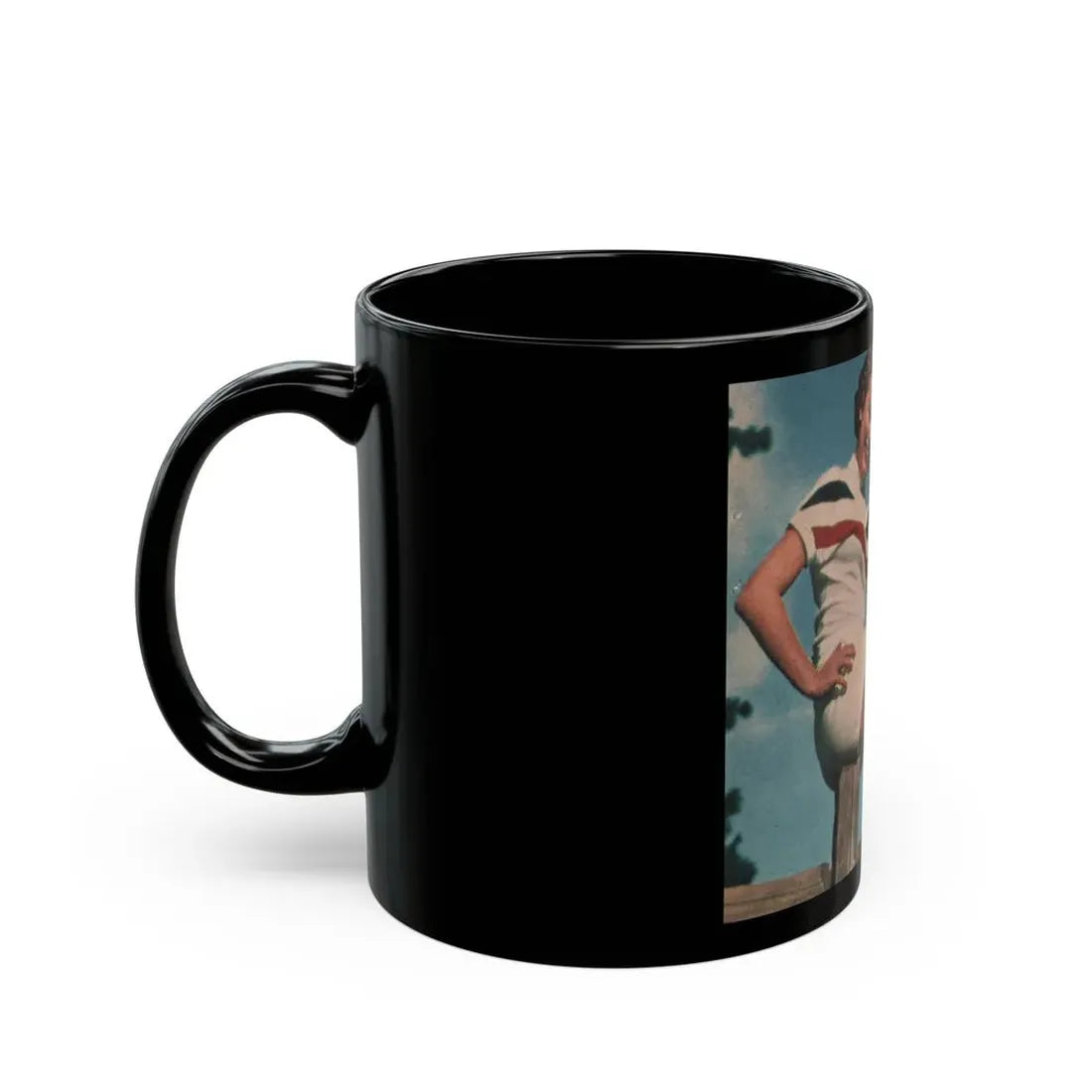 Terry Moore #515 - 4x4 Magazine Page Photo Clipping (Vintage Female Icon) Black Coffee Mug - Go Mug Yourself