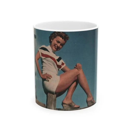 Terry Moore #515 - 4x4 Magazine Page Photo Clipping (Vintage Female Icon) White Coffee Mug 11oz - Go Mug Yourself