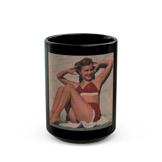 Terry Moore #517 - 4x4 Magazine Page Photo Clipping (Vintage Female Icon) Black Coffee Mug 15oz - Go Mug Yourself