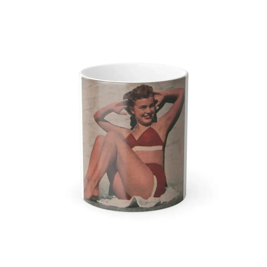 Terry Moore #517 - 4x4 Magazine Page Photo Clipping (Vintage Female Icon) Color Changing Mug 11oz 11oz - Go Mug Yourself