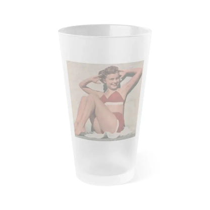 Terry Moore #517 - 4x4 Magazine Page Photo Clipping (Vintage Female Icon) Frosted Pint Glass 16oz 16oz Frosted - Go Mug Yourself