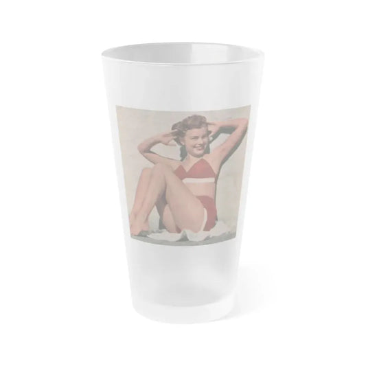 Terry Moore #517 - 4x4 Magazine Page Photo Clipping (Vintage Female Icon) Frosted Pint Glass 16oz 16oz Frosted - Go Mug Yourself