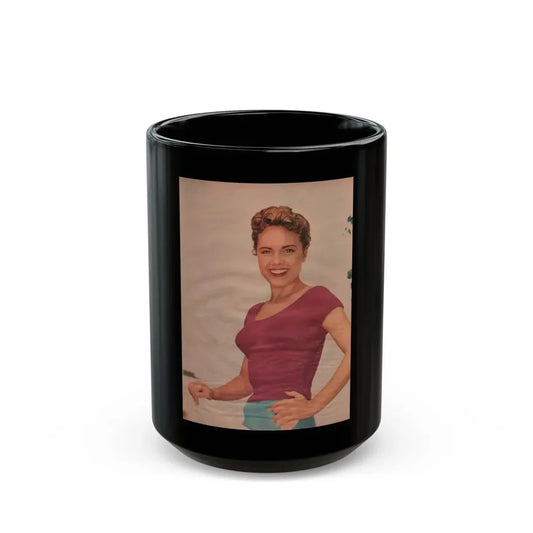 Terry Moore #519 - Magazine Page Photo (Vintage Female Icon) Black Coffee Mug 15oz - Go Mug Yourself
