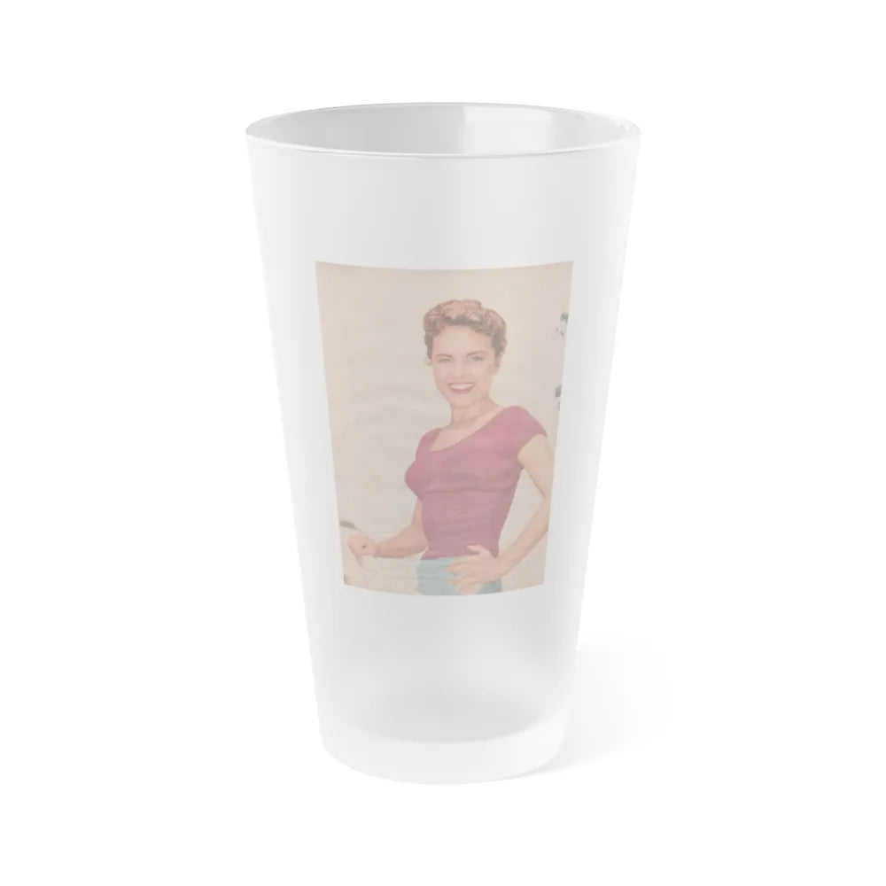 Terry Moore #519 - Magazine Page Photo (Vintage Female Icon) Frosted Pint Glass 16oz-16oz-Frosted-Go Mug Yourself