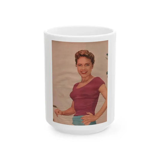 Terry Moore #519 - Magazine Page Photo (Vintage Female Icon) White Coffee Mug 15oz - Go Mug Yourself