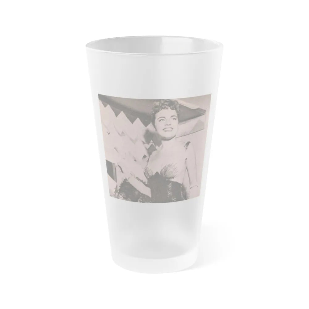 Terry Moore #521 - Magazine Photo Page Clipping (Vintage Female Icon) Frosted Pint Glass 16oz-16oz-Frosted-Go Mug Yourself