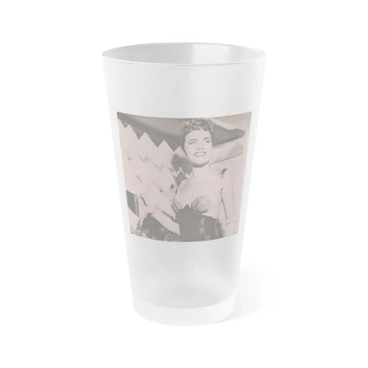 Terry Moore #521 - Magazine Photo Page Clipping (Vintage Female Icon) Frosted Pint Glass 16oz-16oz-Frosted-Go Mug Yourself