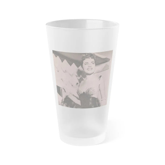 Terry Moore #521 - Magazine Photo Page Clipping (Vintage Female Icon) Frosted Pint Glass 16oz-16oz-Frosted-Go Mug Yourself