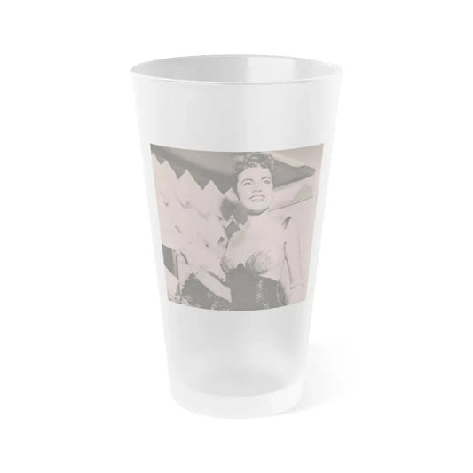 Terry Moore #521 - Magazine Photo Page Clipping (Vintage Female Icon) Frosted Pint Glass 16oz 16oz Frosted - Go Mug Yourself
