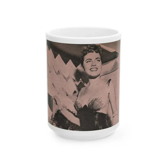 Terry Moore #521 - Magazine Photo Page Clipping (Vintage Female Icon) White Coffee Mug 15oz - Go Mug Yourself