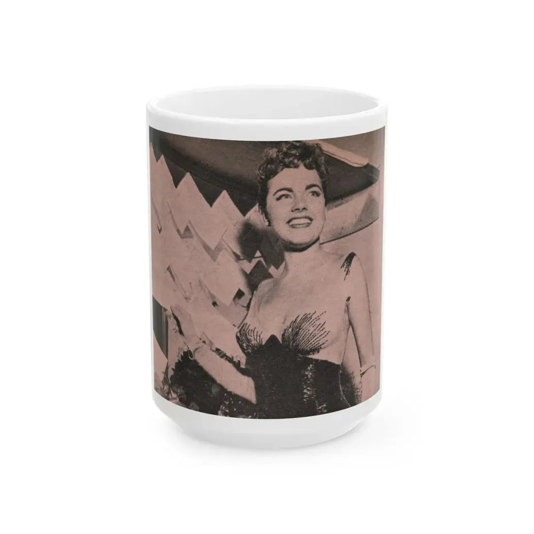 Terry Moore #521 - Magazine Photo Page Clipping (Vintage Female Icon) White Coffee Mug 15oz - Go Mug Yourself