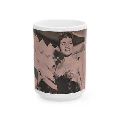 Terry Moore #521 - Magazine Photo Page Clipping (Vintage Female Icon) White Coffee Mug 15oz - Go Mug Yourself