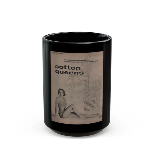 Terry Moore #522 - 8x11 Magazine Page Photo (Vintage Female Icon) Black Coffee Mug 15oz - Go Mug Yourself