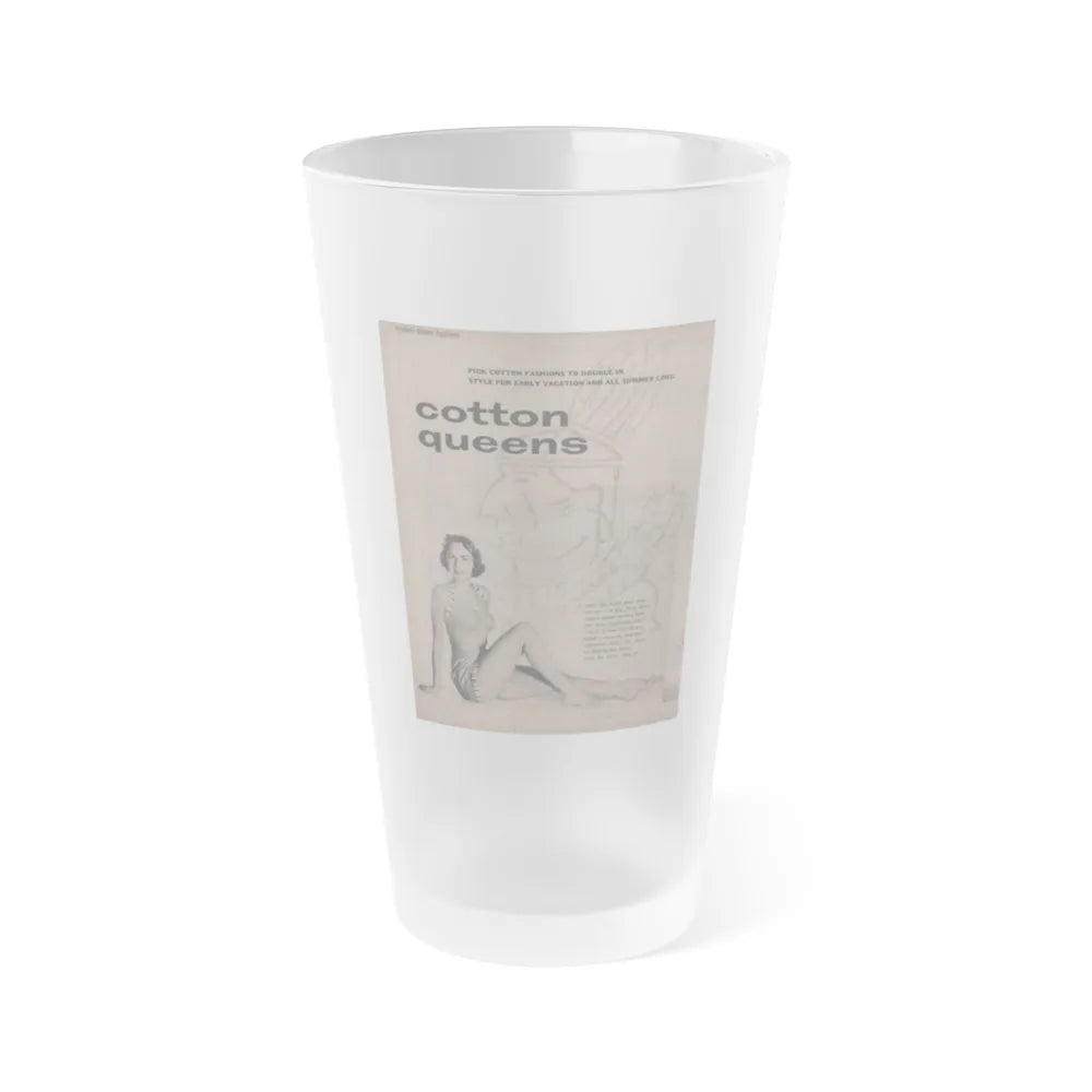 Terry Moore #522 - 8x11 Magazine Page Photo (Vintage Female Icon) Frosted Pint Glass 16oz-16oz-Frosted-Go Mug Yourself